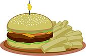Burger fries Illustrations and Clip Art. 204 burger fries royalty free