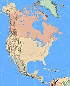 CD 3 北美地图 - 电子地图、地图插图、手绘地