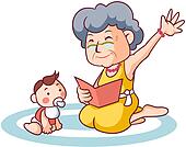 Older Adults - stock illustration clip art. Buy royalty free clipart