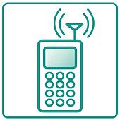 Clip Art of antenna, icons, Cell phone, Mobile Phone, Electronics