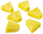 Stock Photography of Six Pineapple Segments / Chunks Cut ...